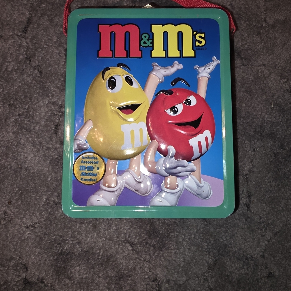 Antique M&M'S Red and Yellow Character Toy Tin